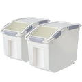 30lb Food Storage Container with Scoop and Wheels, 2 Pack V37287