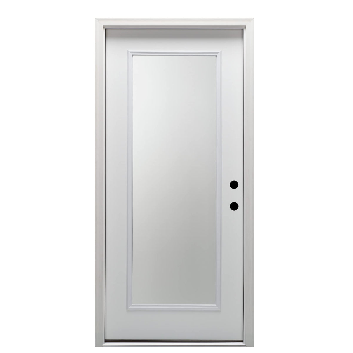 Primed Fiberglass Left Hand In-Swing Prehung Front Door 30" x 80" T964