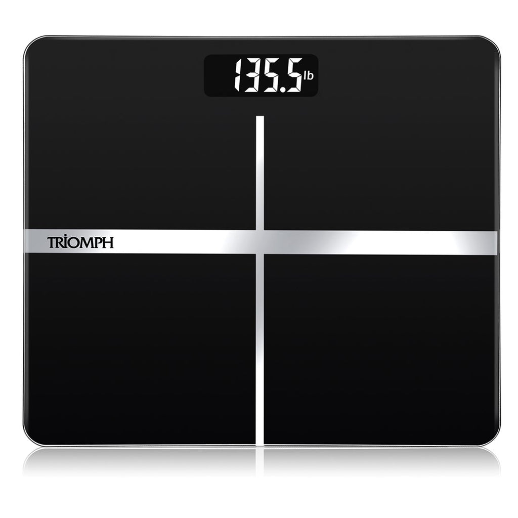 Black Digital Bathroom Scale with Backlit Display V785