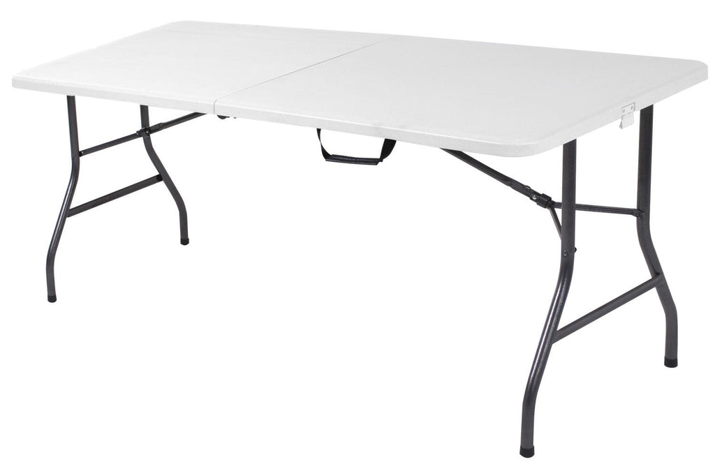 6ft White Blow Molded Folding Table U8435
