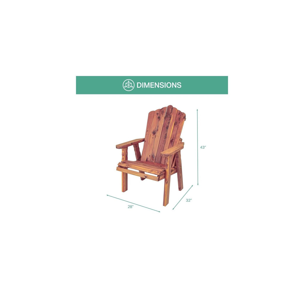 Cedar Stationary Chair Fan-Back Adirondack Style P722324