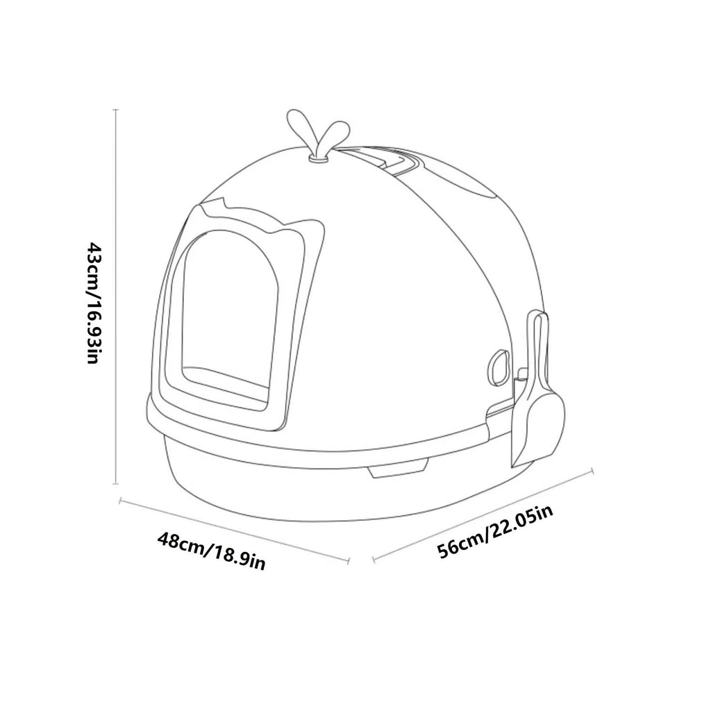 Covered Cat Litter Box with Scoop L4521