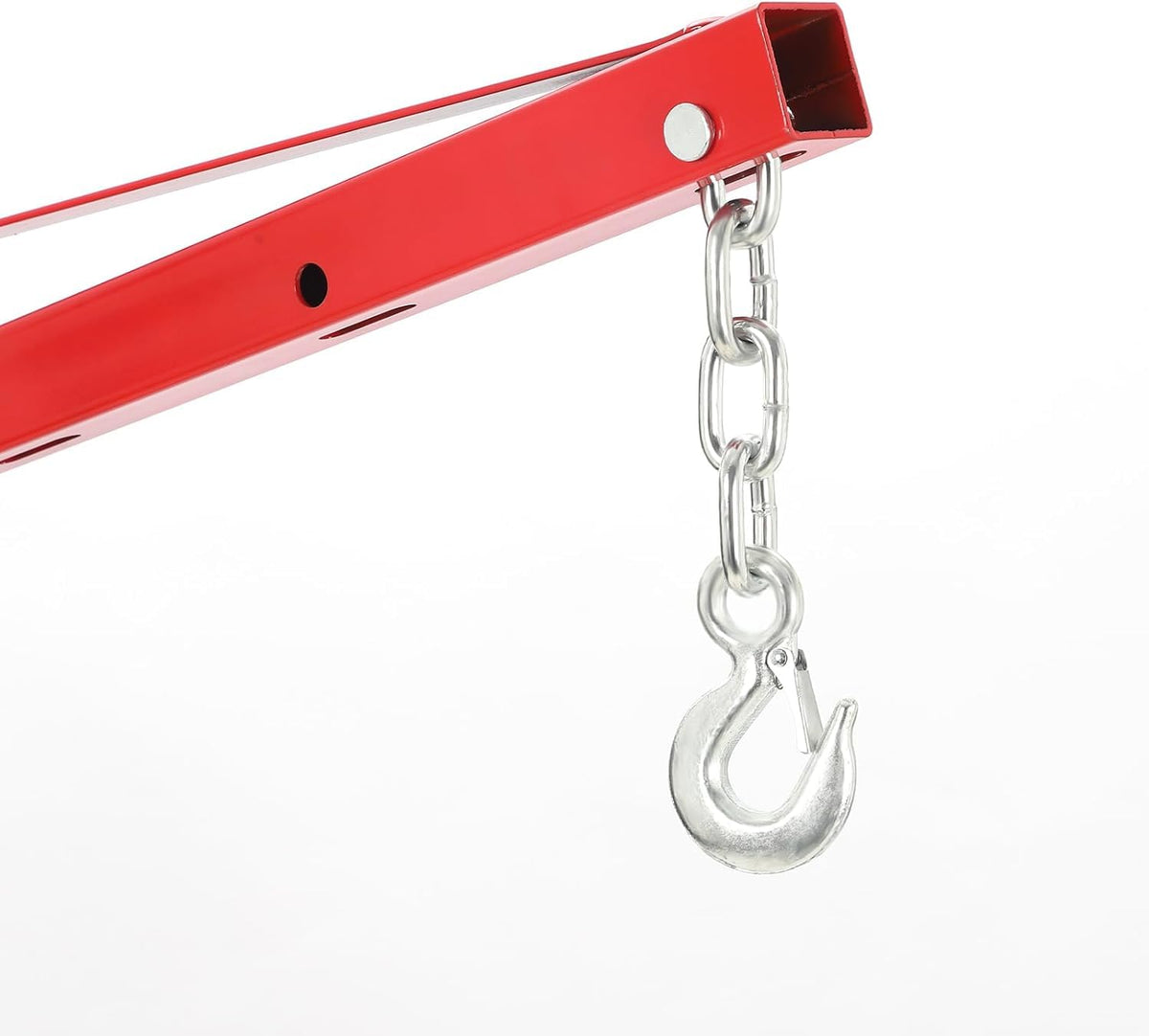 Hydraulic Pickup Truck Crane, 1000 Lbs Capacity, 360° Swivel, Red X3133