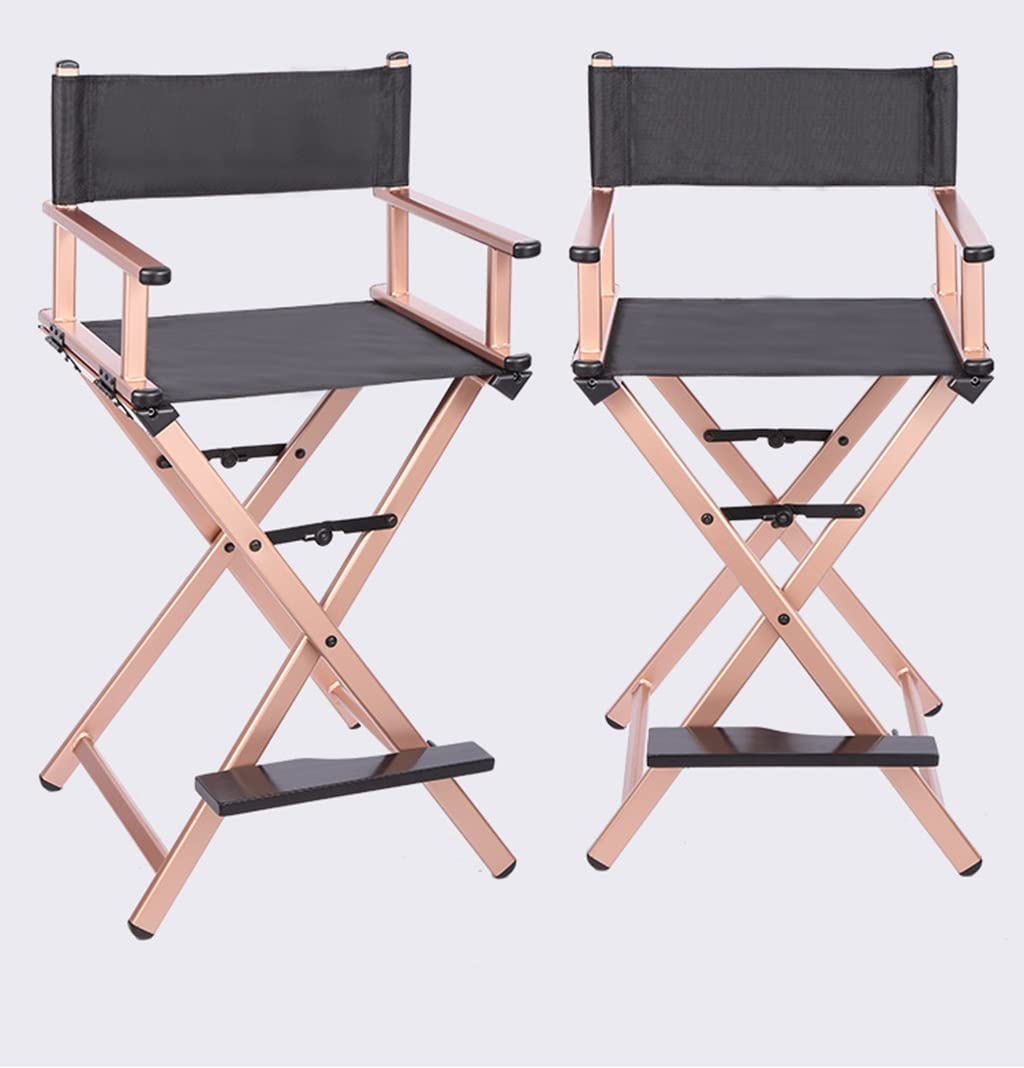 Portable Rose Gold Aluminum Folding Makeup Chair J53500