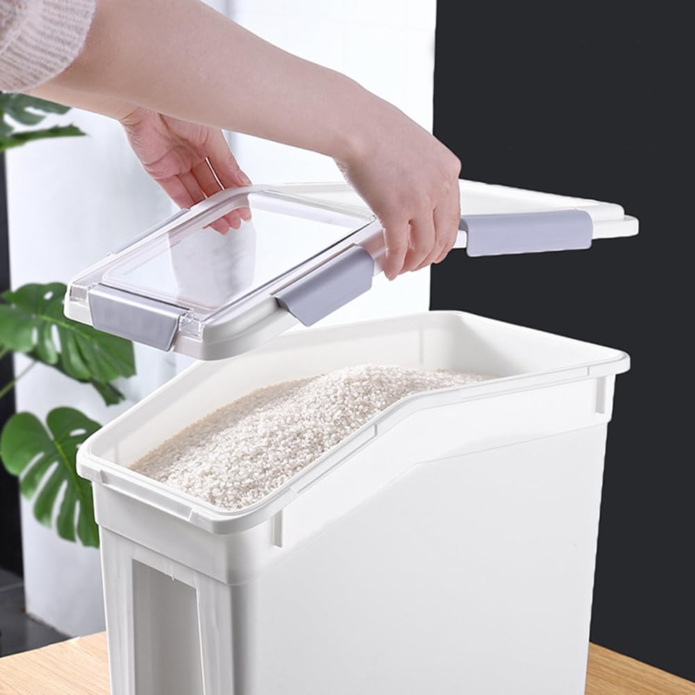 30lb Food Storage Container with Scoop and Wheels, 2 Pack V37287
