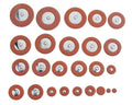 25 Pieces Leather Alto Sax Pads Replacement Set S695