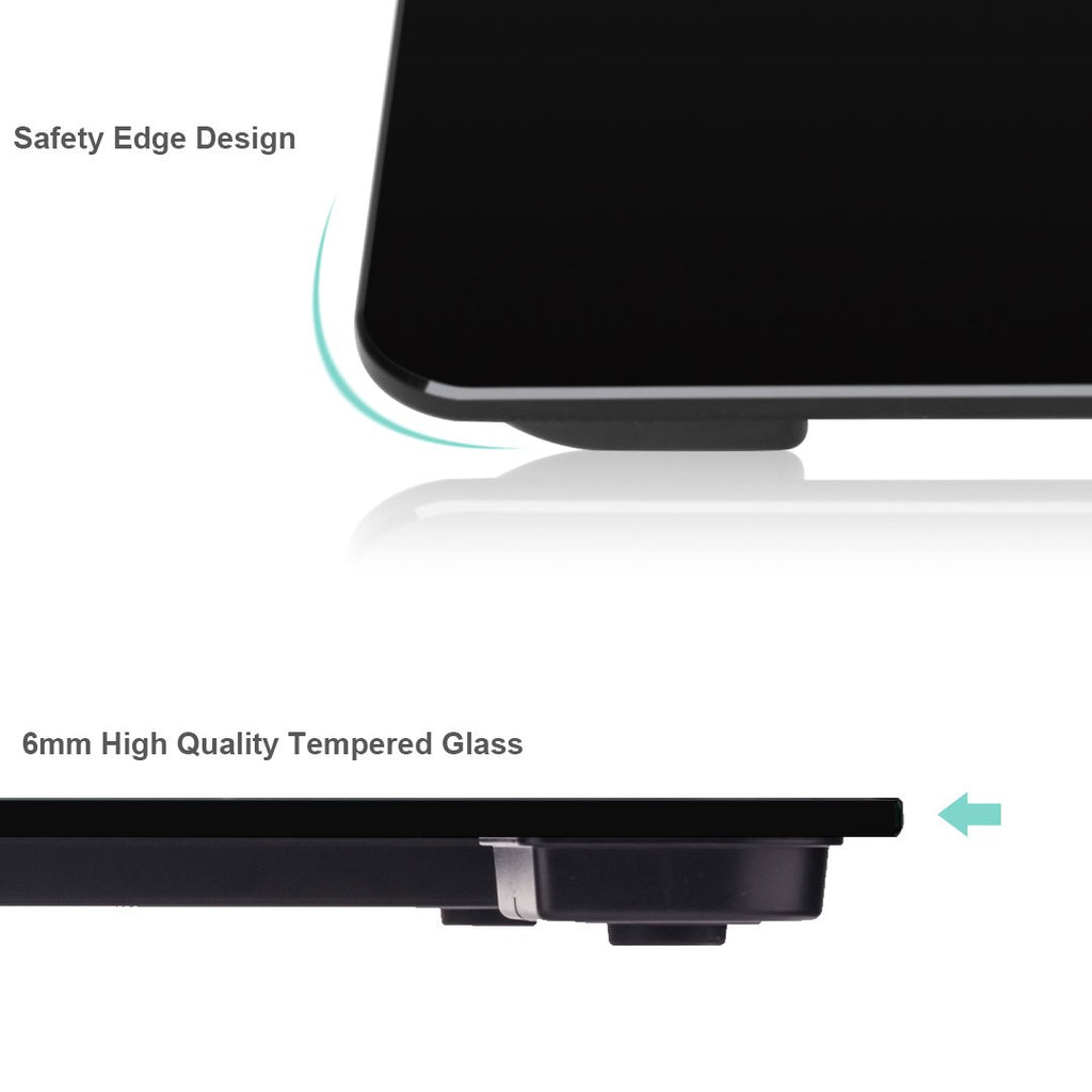 Black Digital Bathroom Scale with Backlit Display V785