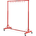 Adjustable Height 66 lbs Capacity Painting Rack with 8 Hooks and 4 Swiveling Wheels M1451