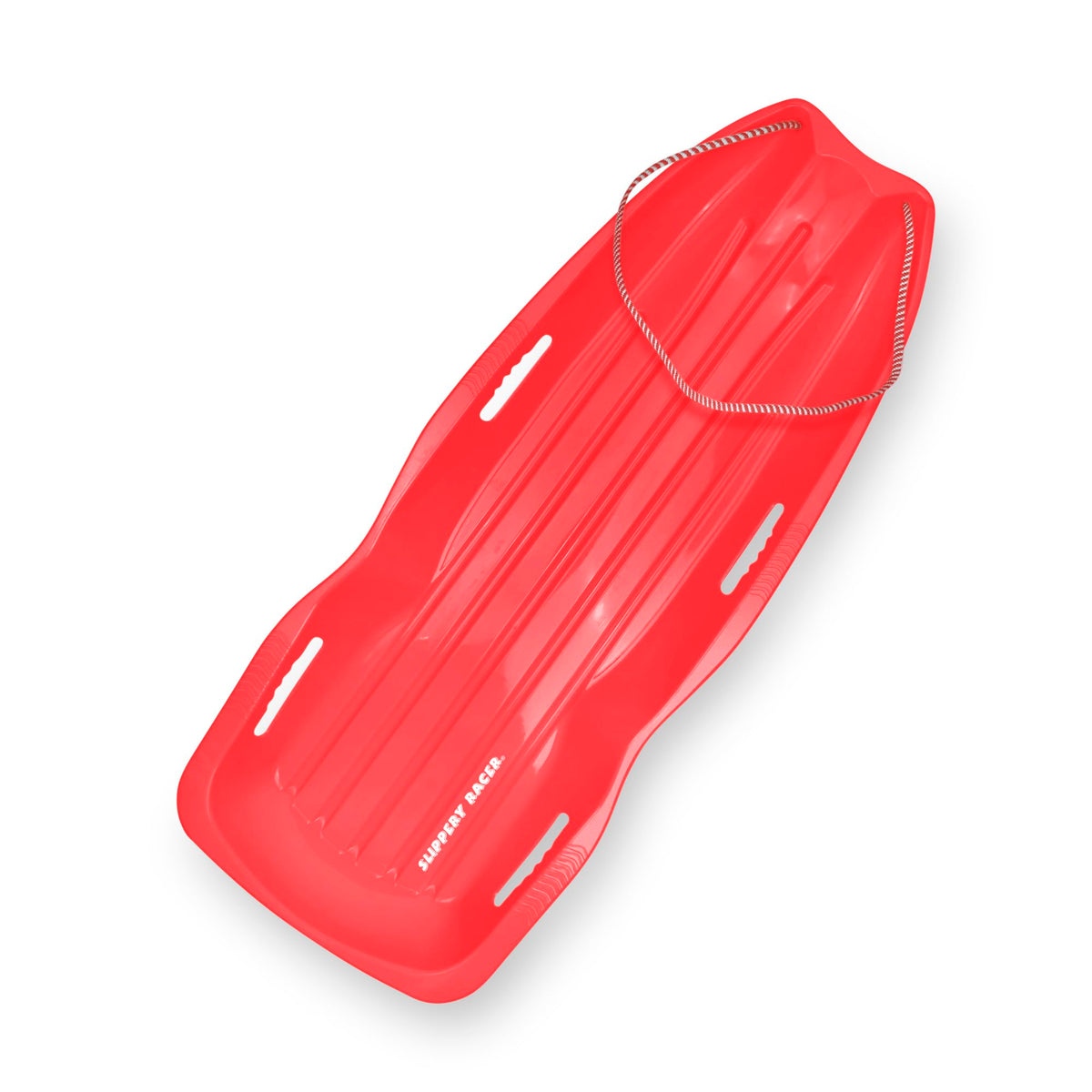 Plastic Toboggan Snow Sled with Pull Rope and Handles N7567