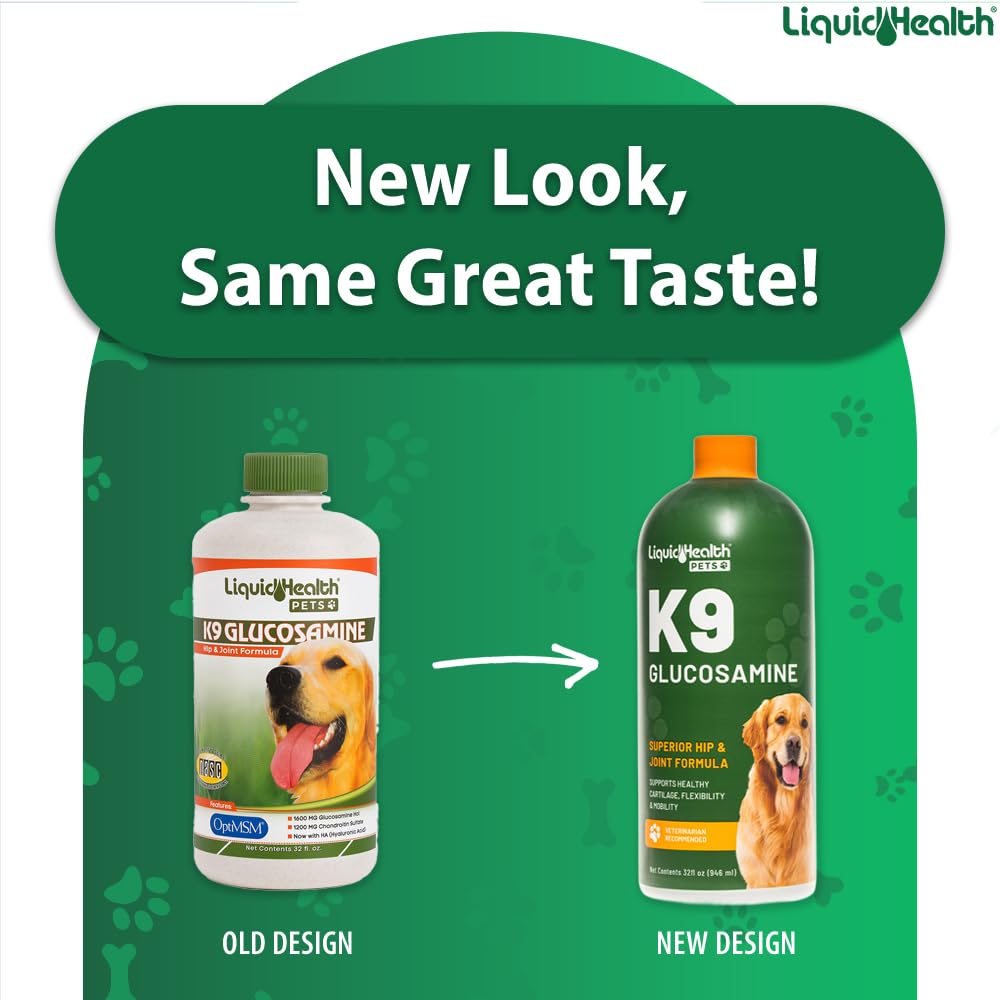 Liquid Glucosamine for Dogs with Chondroitin MSM Hyaluronic Acid 2 Pack L6722