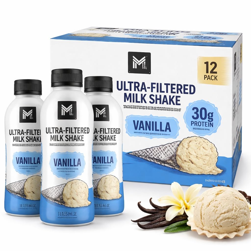 Vanilla Milk Shake, 12 Pack High Protein Shake, 30g Protein, 11.5 Fl Oz J860776