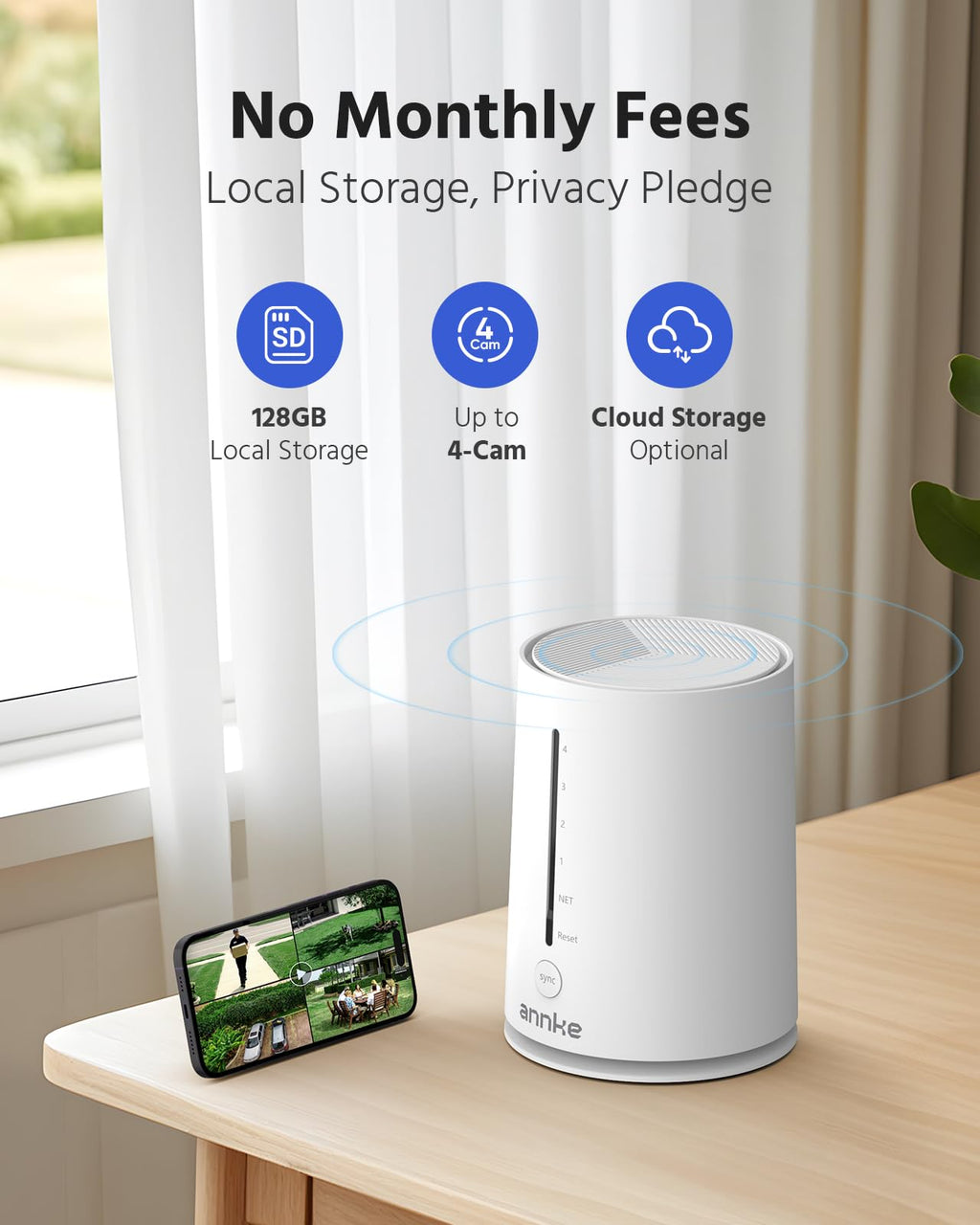 4MP Solar Security Cameras Wireless Outdoor C11863