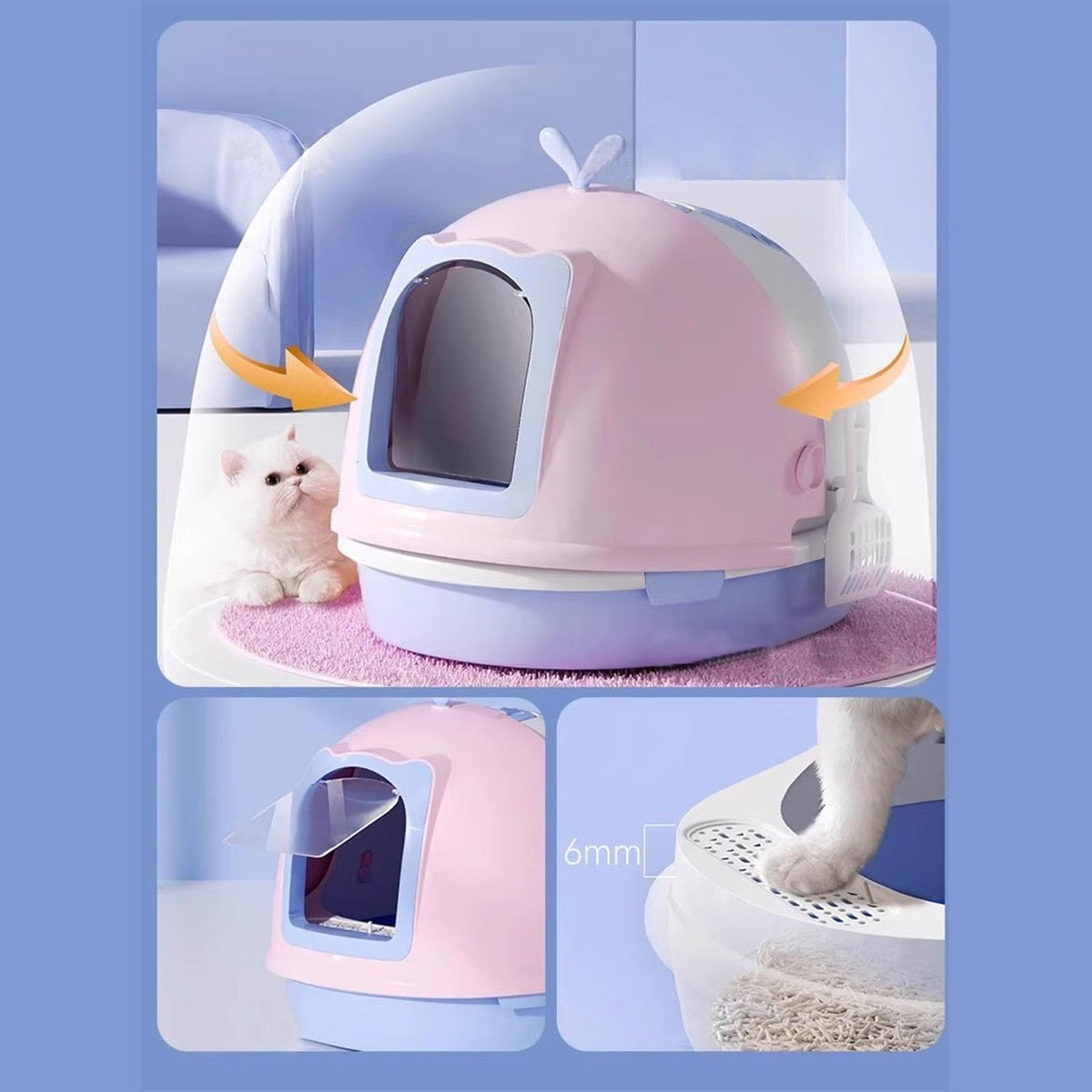 Covered Cat Litter Box with Scoop L4521