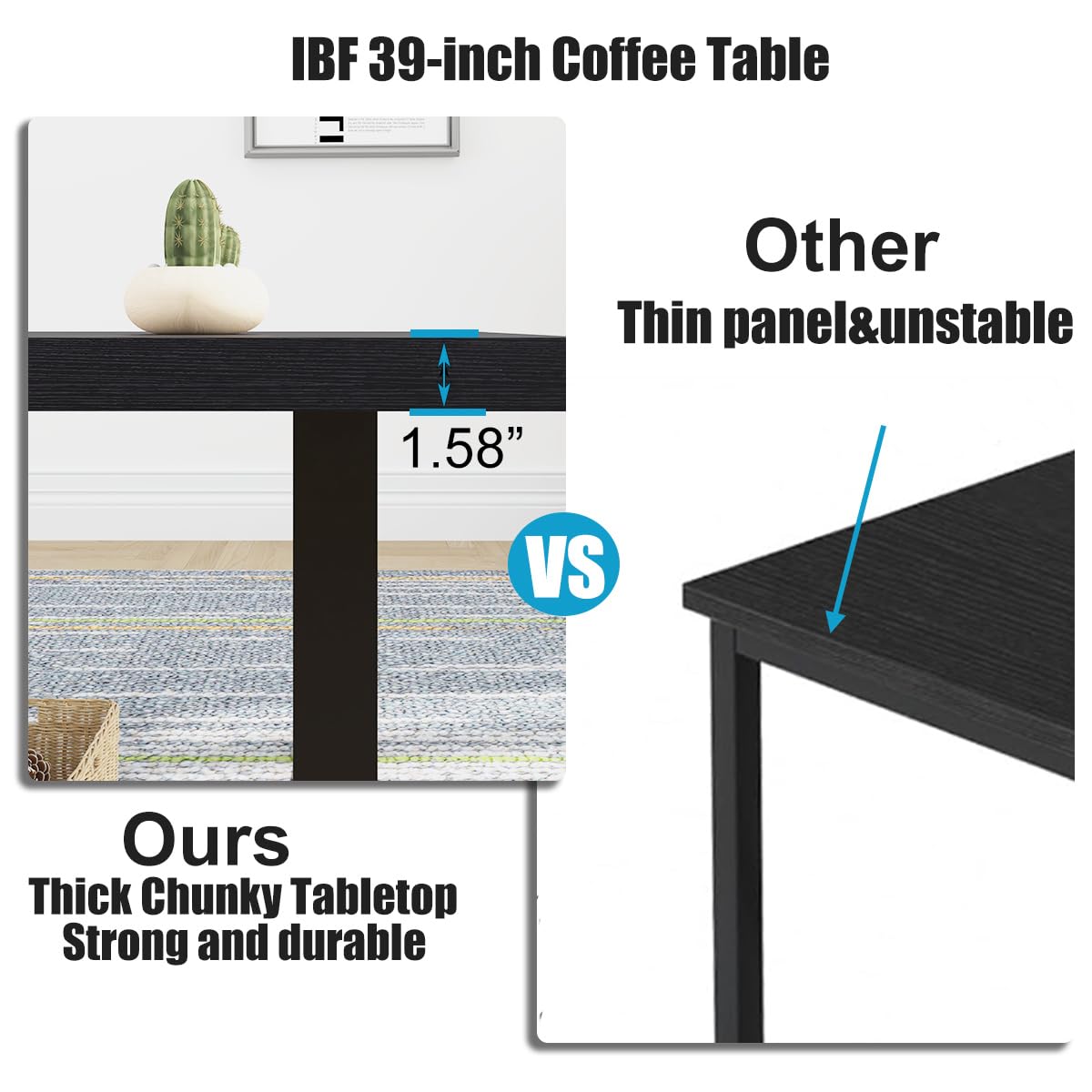 Black Wood Coffee Table E401