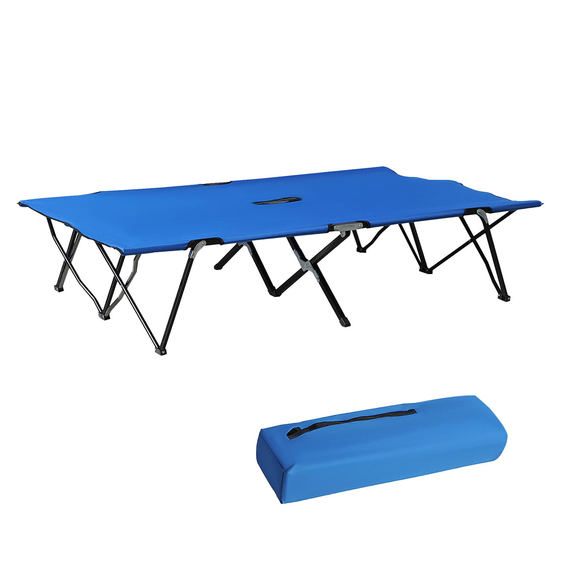 2 Person Folding Camping Cot with Carry Bag I980
