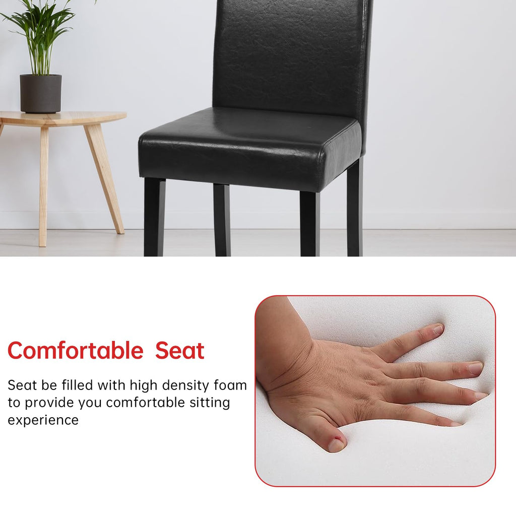Set of 4 Black Dining Chairs X3608