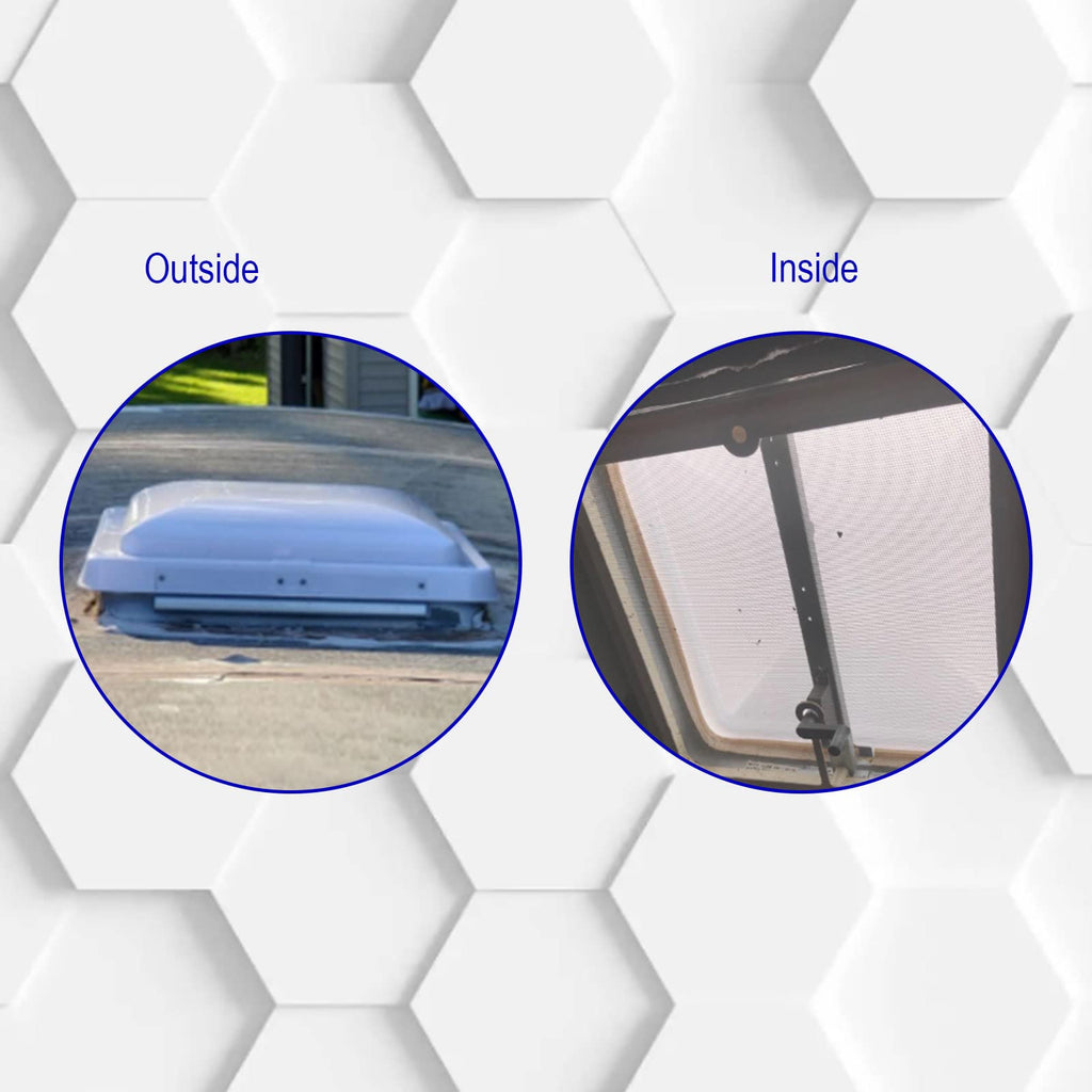 3 Packs 14" White RV Roof Vent Cover Replacement with 6" Fan Blade and 12 Volt Motor O175