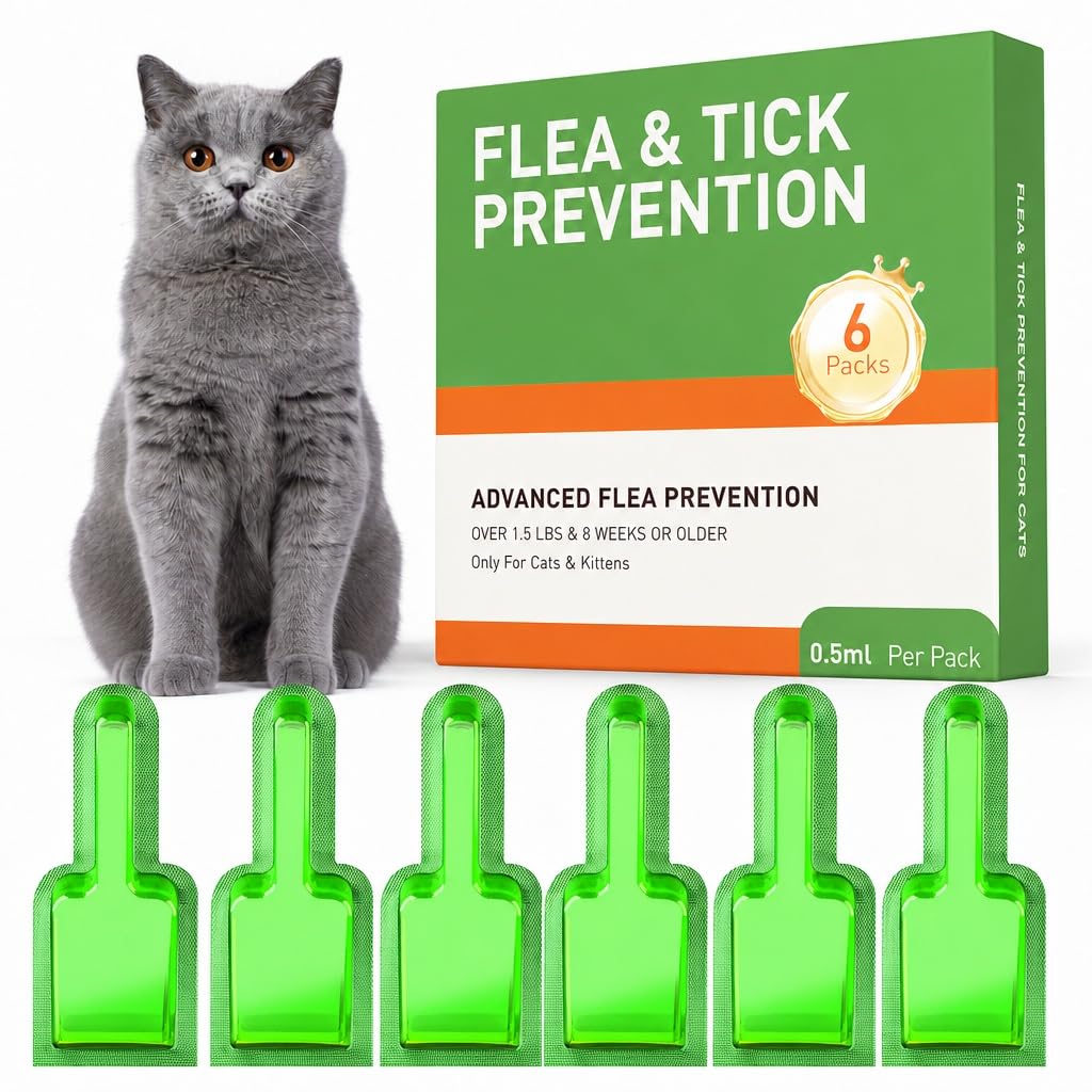 6 Pack Flea and Tick Prevention for Cats U6268