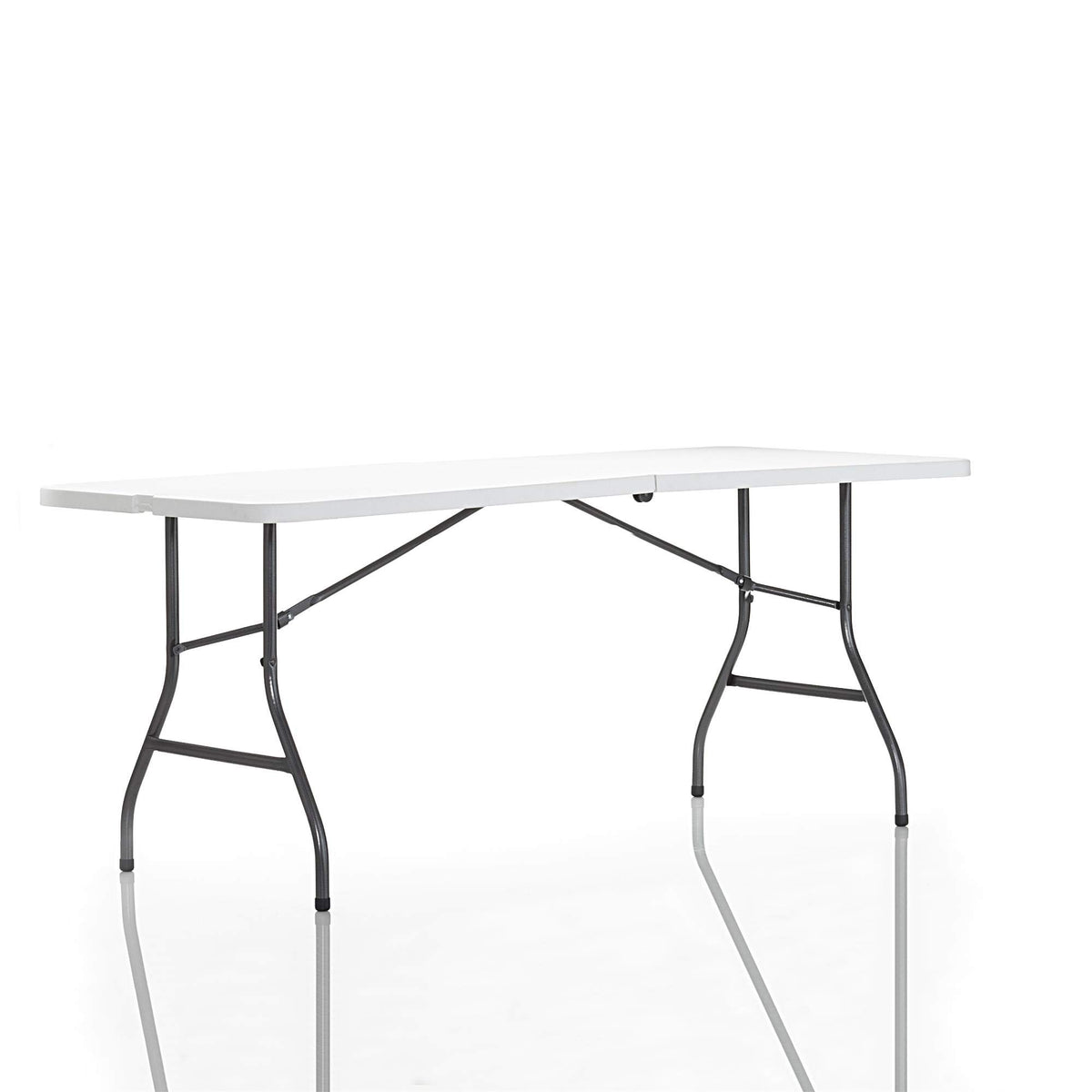 6ft White Blow Molded Folding Table U8435