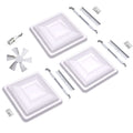 3 Packs 14" White RV Roof Vent Cover Replacement with 6" Fan Blade and 12 Volt Motor O175