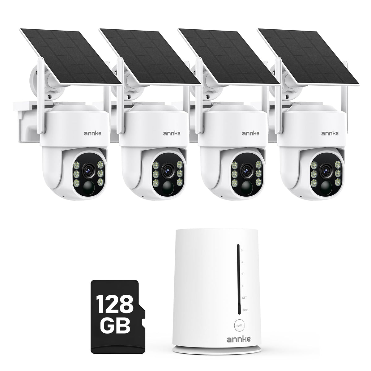 4MP Solar Security Cameras Wireless Outdoor C11863