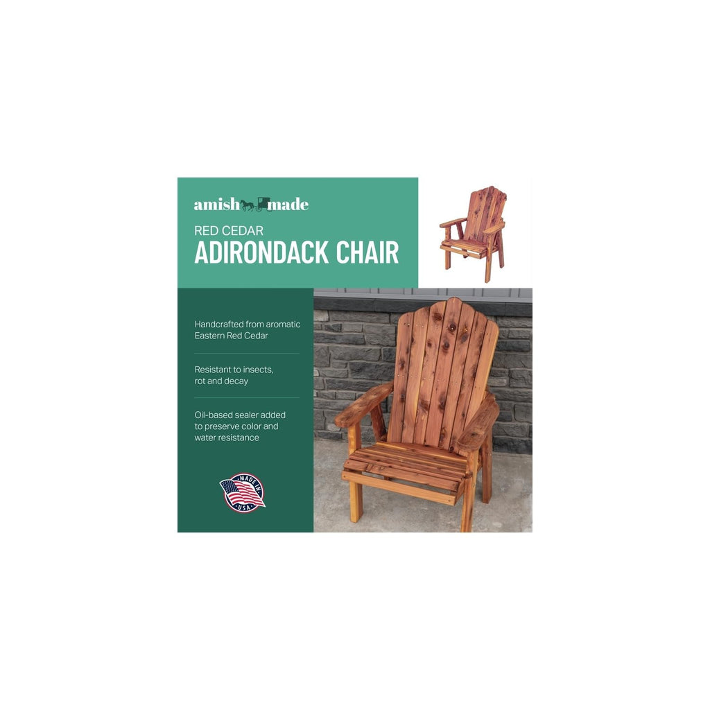 Cedar Stationary Chair Fan-Back Adirondack Style P722324