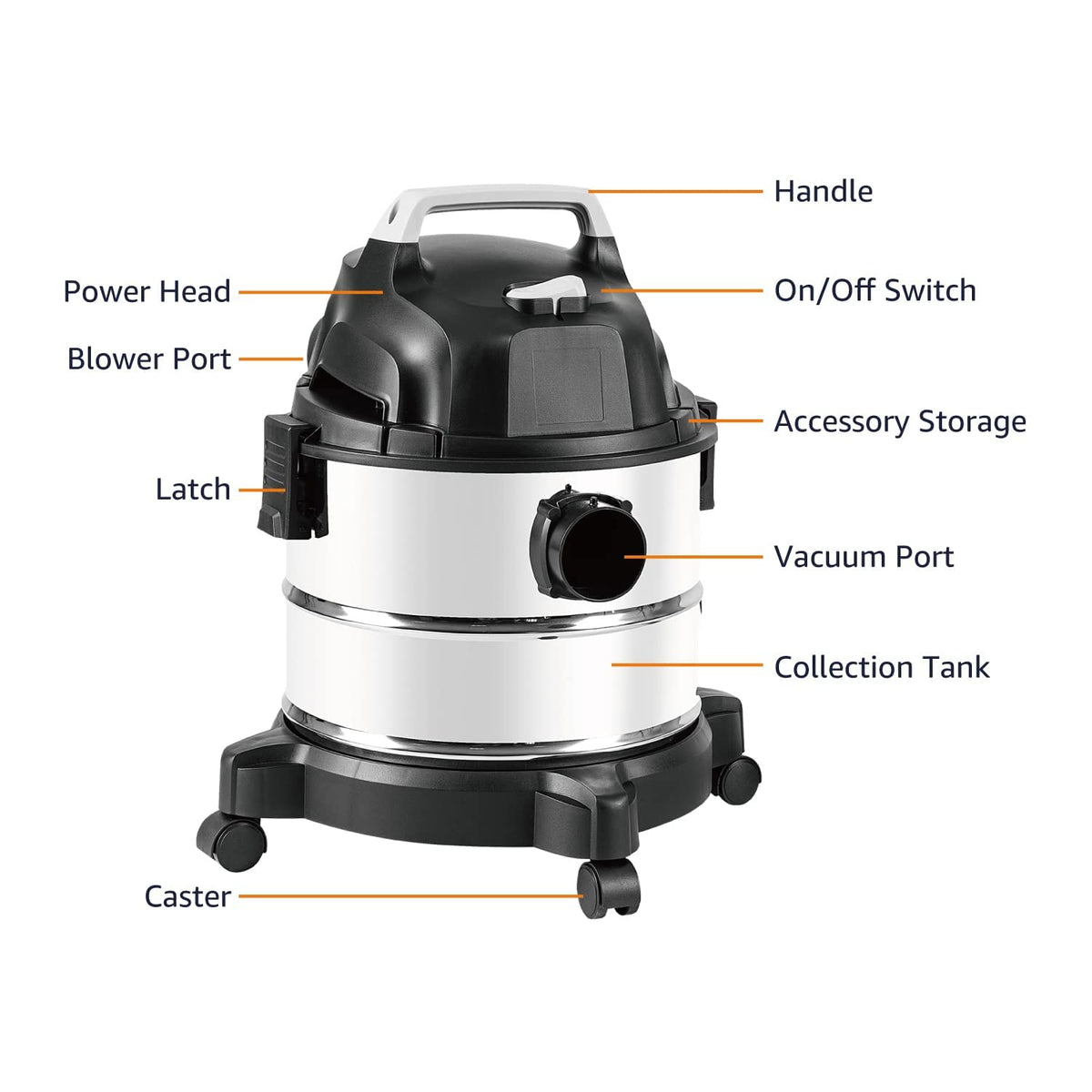 Wet Dry Shop Vacuum Cleaner 4 Gallon Stainless Steel P715890