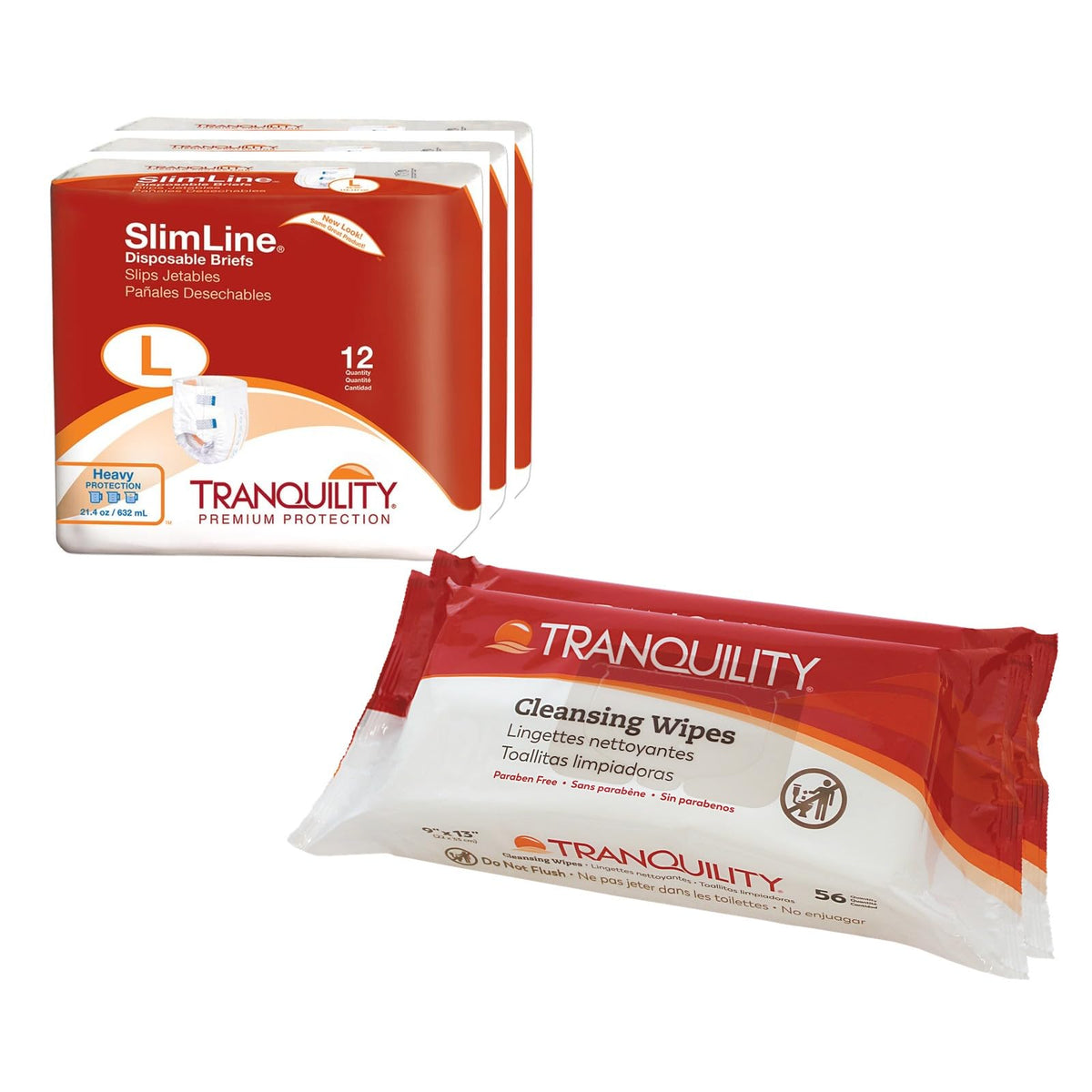 Large Briefs Multi-Pack with Cleansing Wipes P963