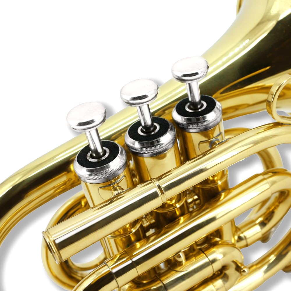 Bb Flat Brass Pocket Trumpet with 7C Mouthpiece S821