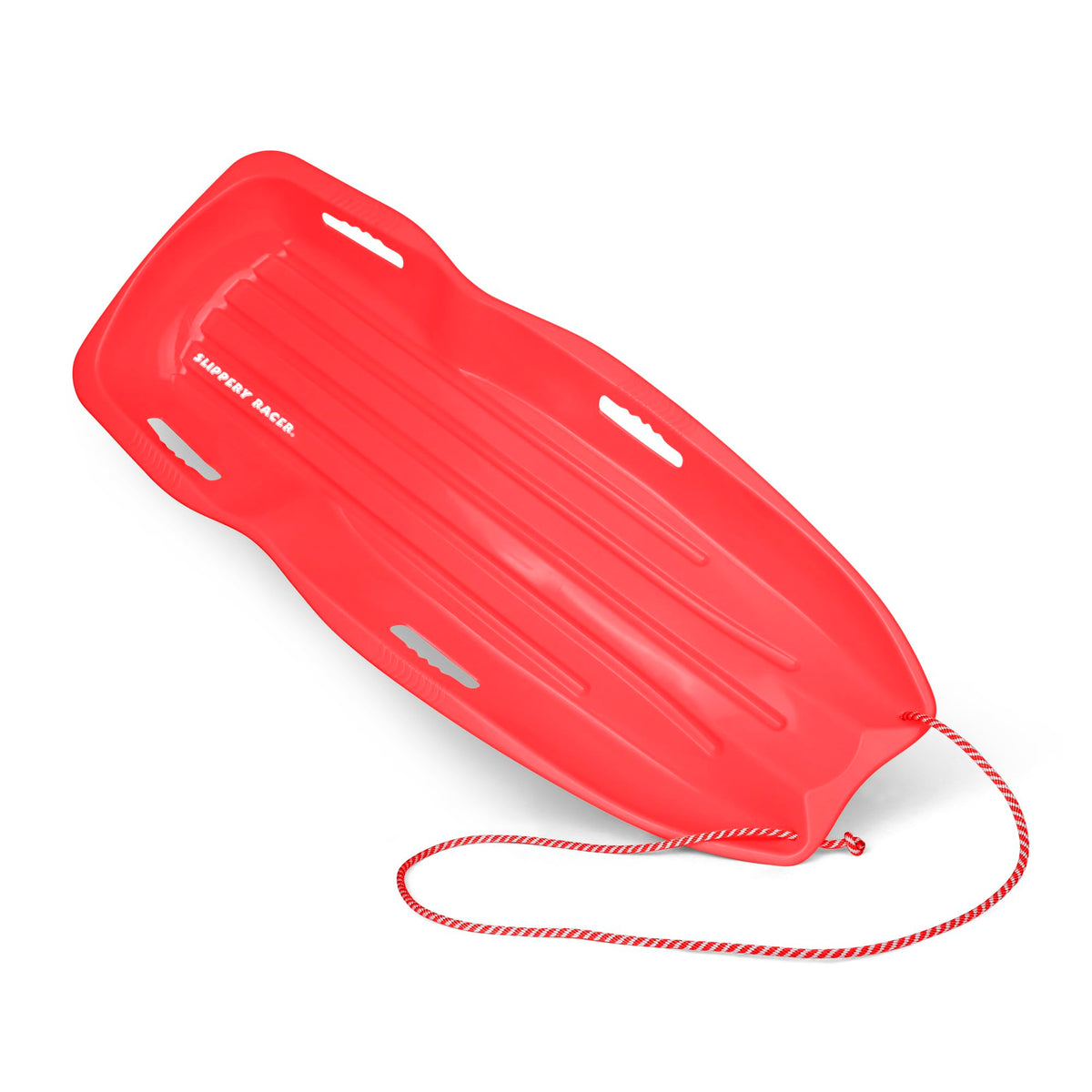 Plastic Toboggan Snow Sled with Pull Rope and Handles N7567