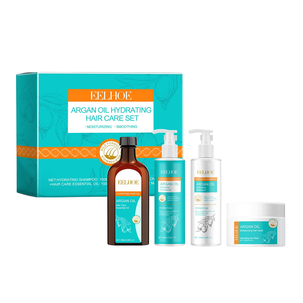 Argan Oil Hydrating Shampoo Conditioner Oil and Mask Hair Care Set A203