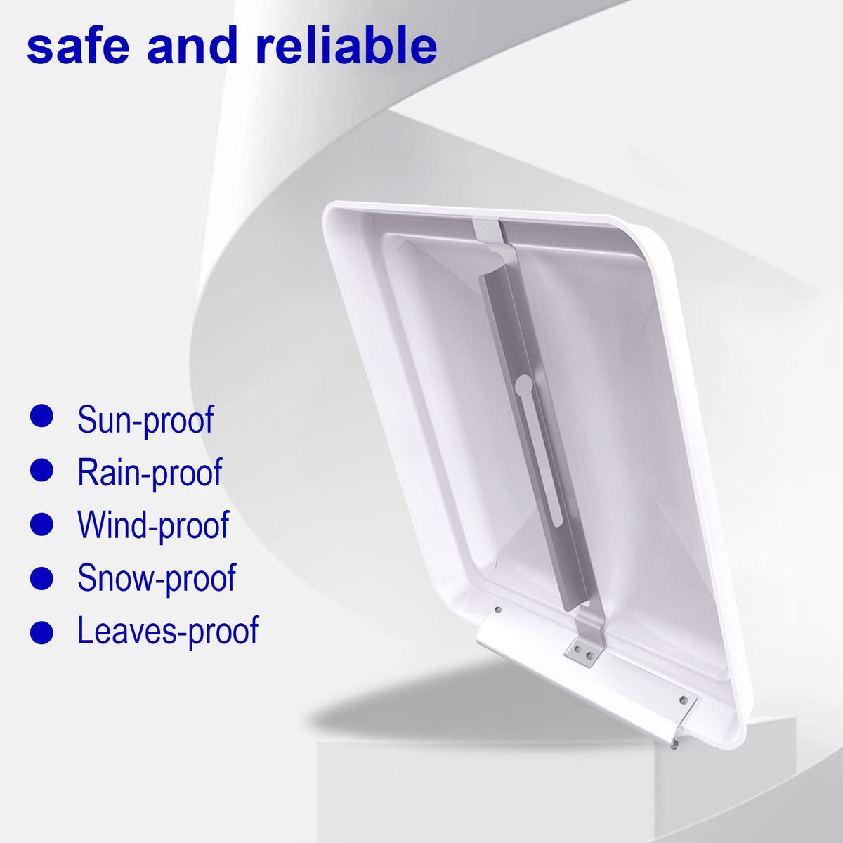 3 Packs 14" White RV Roof Vent Cover Replacement with 6" Fan Blade and 12 Volt Motor O175