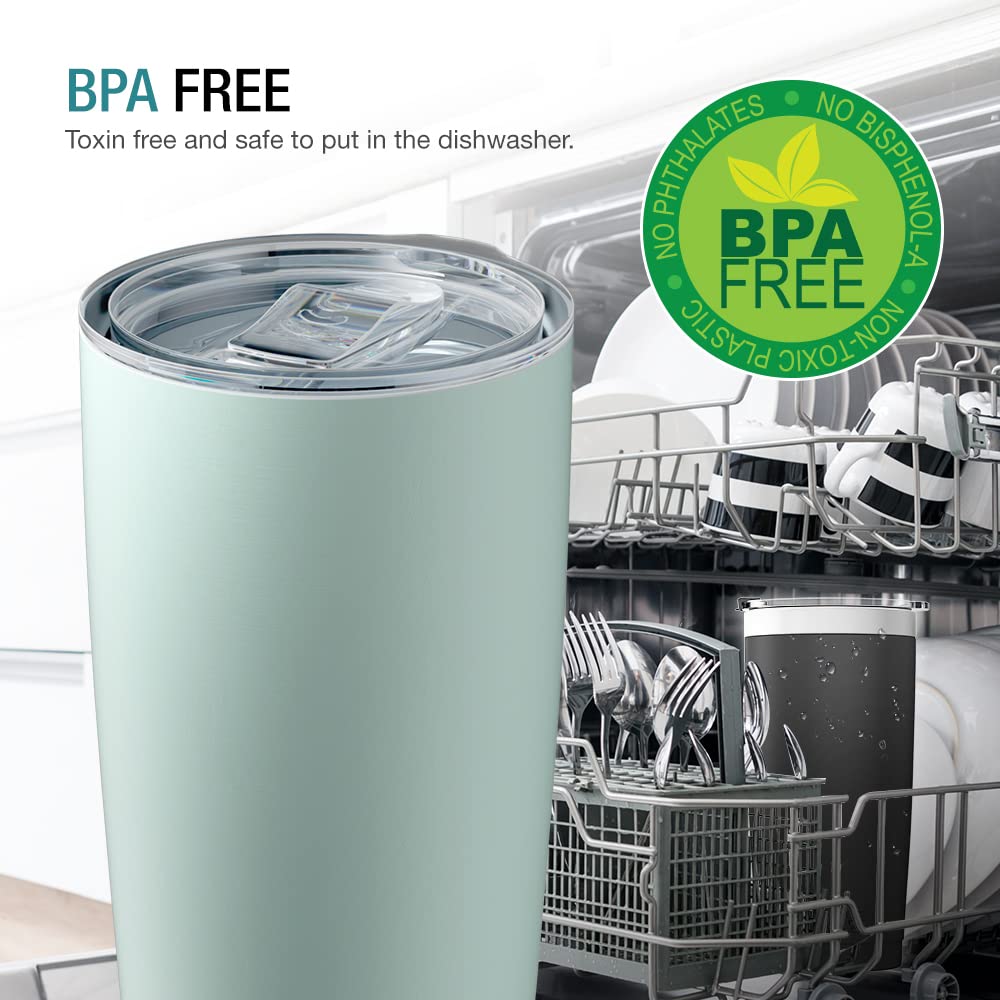 20 oz Stainless Steel Vacuum Insulated Tumbler with Lid and Straw T723164