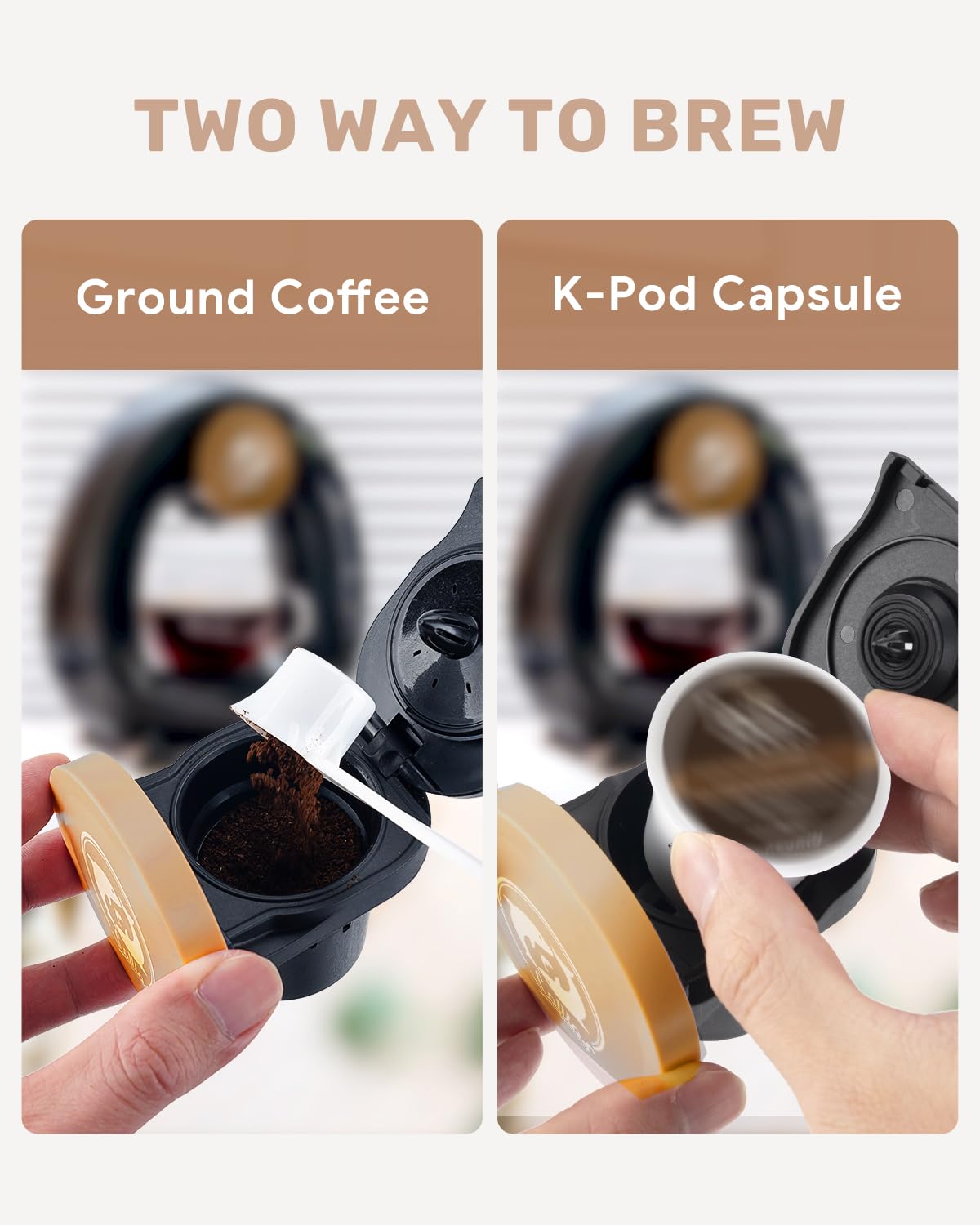 2-in-1 Mini Single Serve Coffee Maker F22465