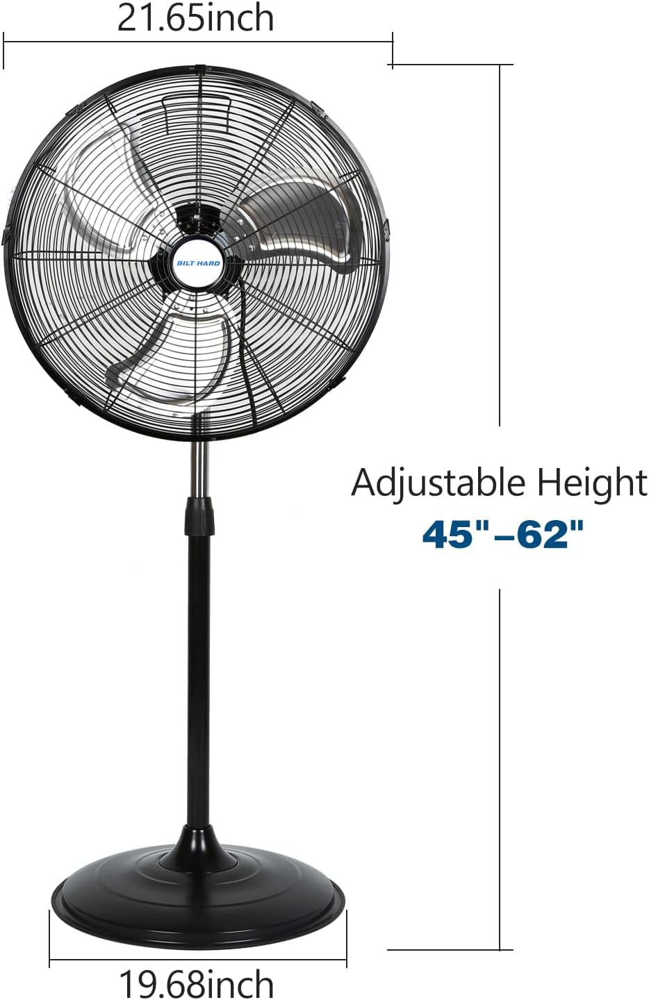 20" High Velocity 3-Speed Oscillating Pedestal Fan, 2 Pack T503