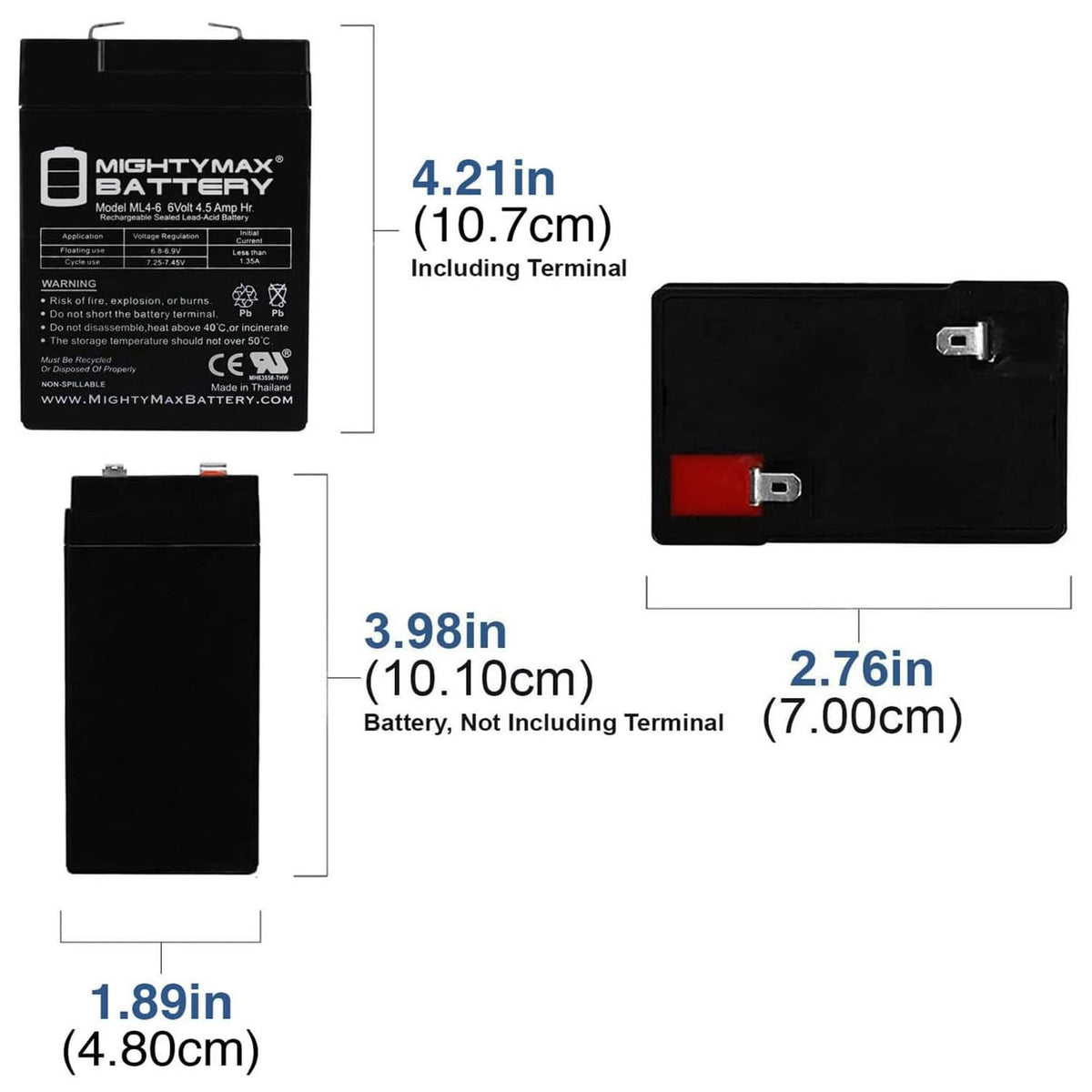 6V 4.5AH Replacement Battery 4 Pack M315