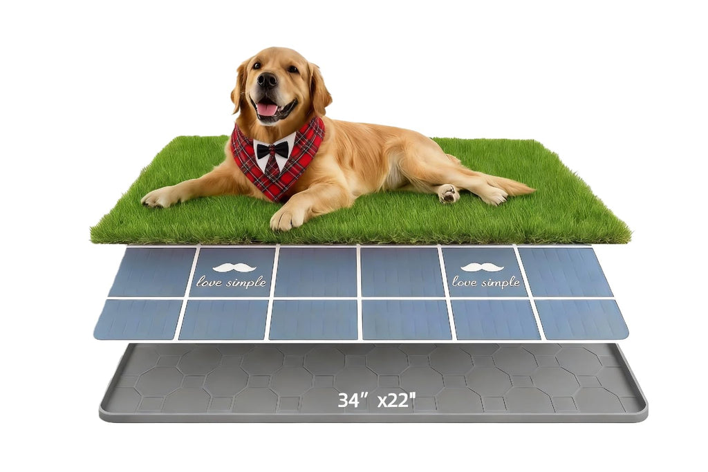 Large Dog Grass Pad with Tray 34x22 Inch R853