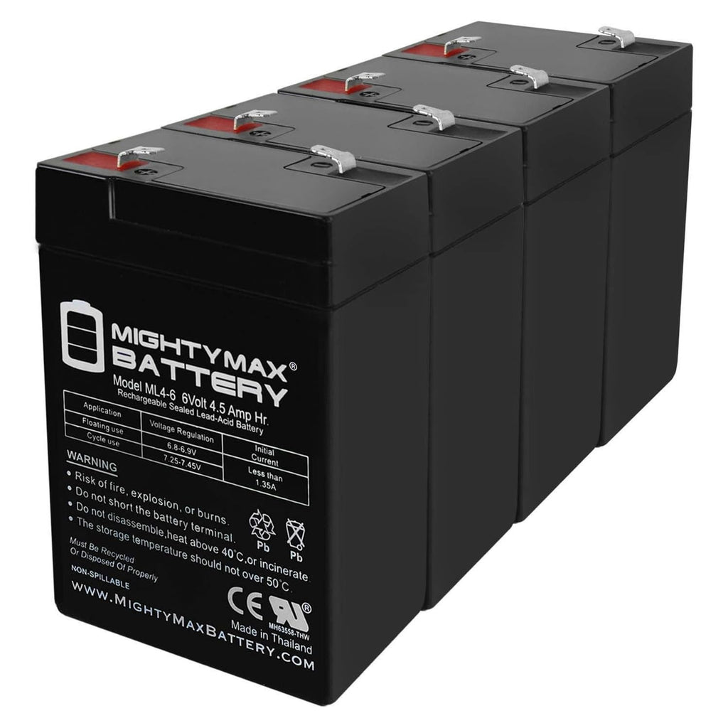 6V 4.5AH Replacement Battery 4 Pack M315