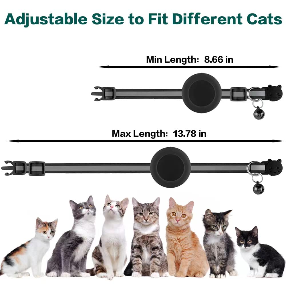 Breakaway Reflective Cat Collar with Air Tag Holder W993