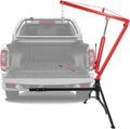 Hydraulic Pickup Truck Crane, 1000 Lbs Capacity, 360° Swivel, Red X3133