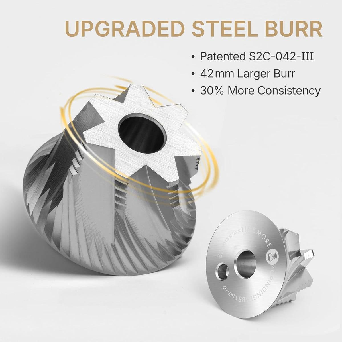 Manual Coffee Grinder with Conical Burr Portable Hand Coffee Grinder N608594
