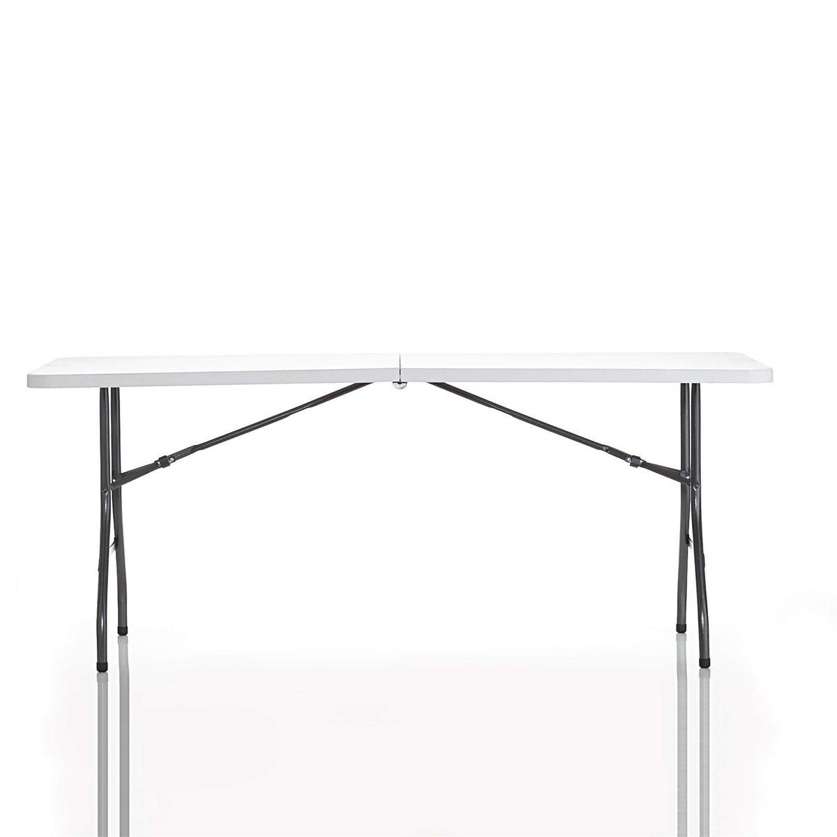 6ft White Blow Molded Folding Table U8435