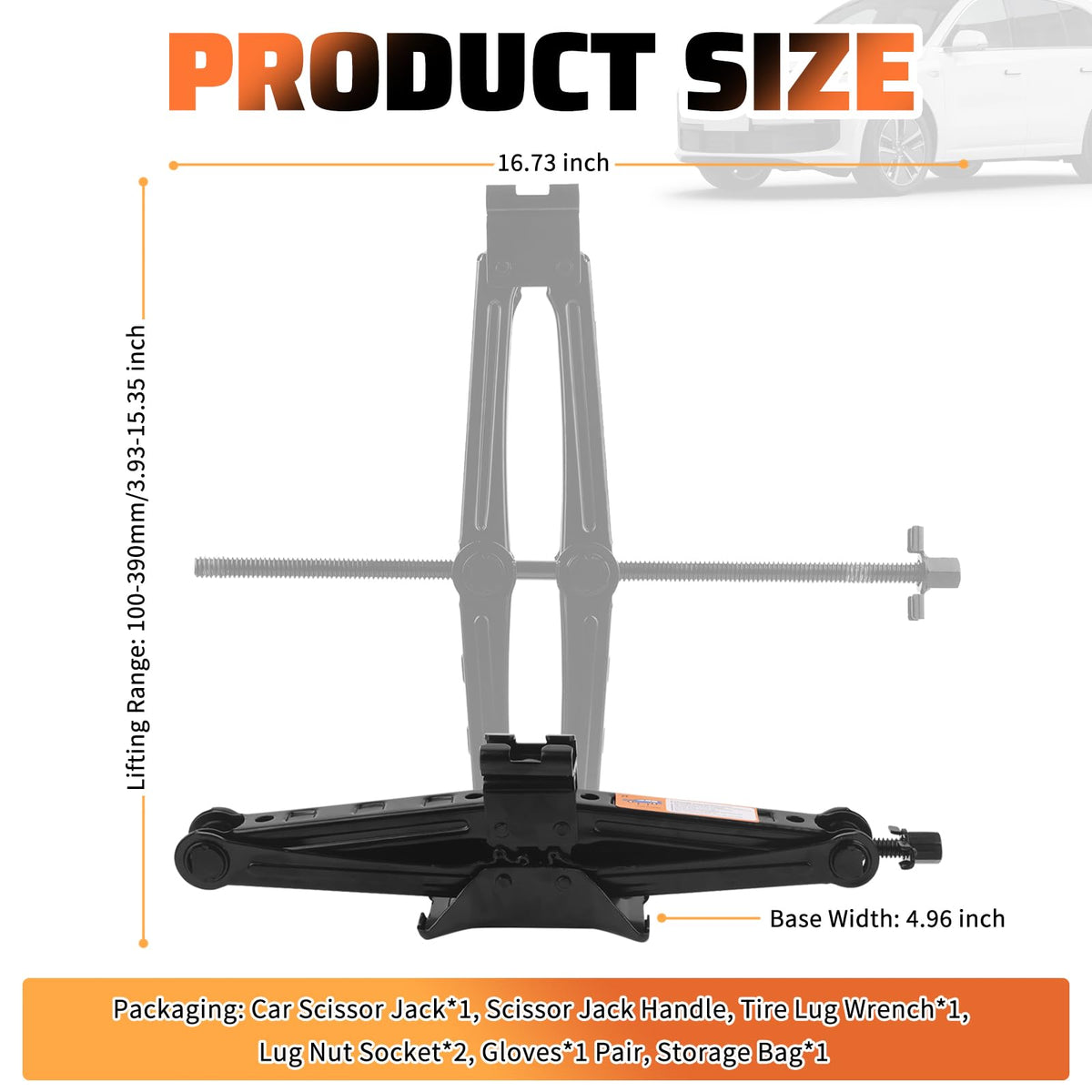 2 Ton Heavy Duty Scissor Jack Set W852
