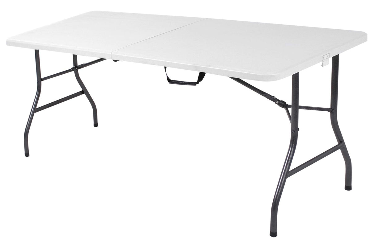 6ft White Blow Molded Folding Table U8435