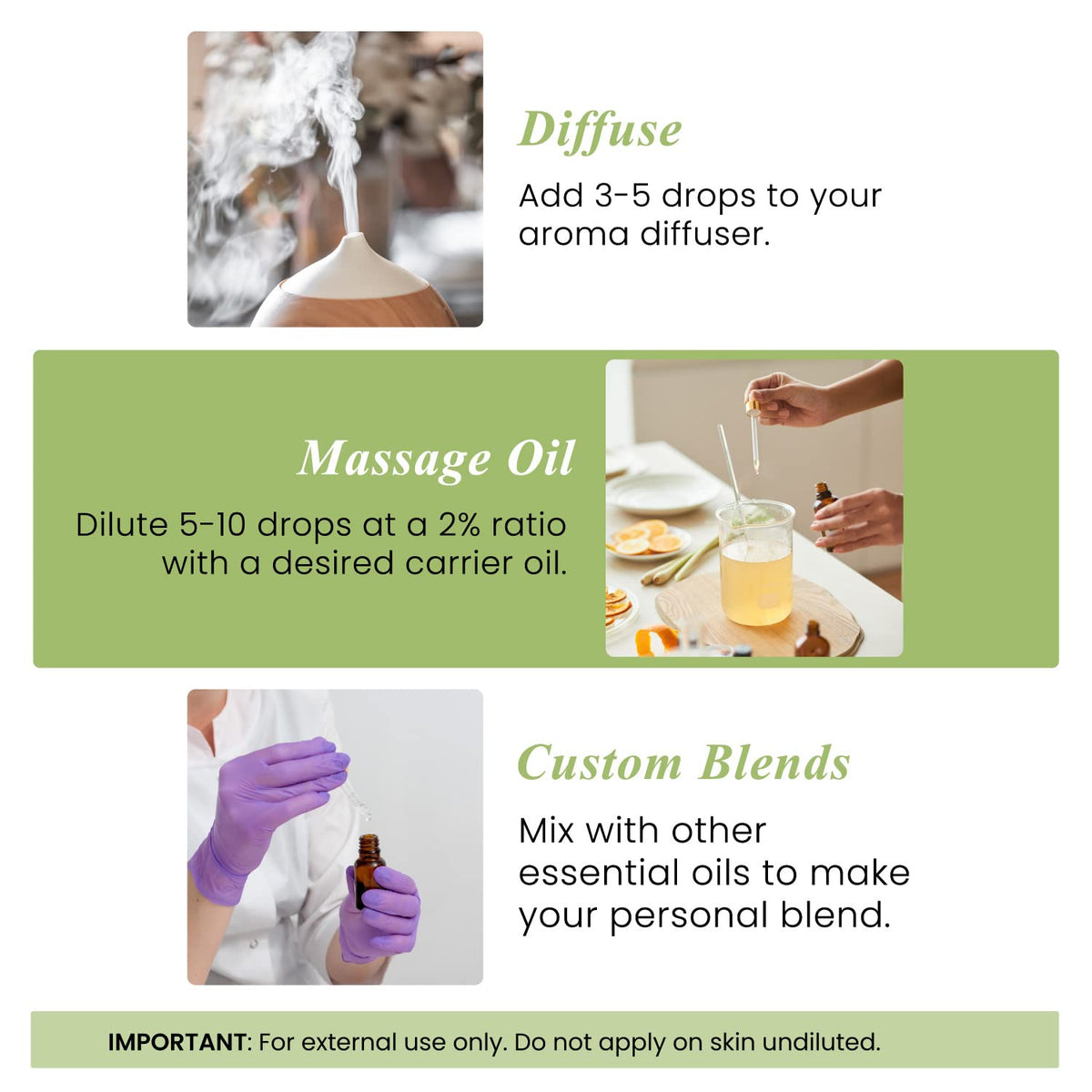 Peppermint and Lavender Essential Oils Set 2 x 4 Fl Oz B124169