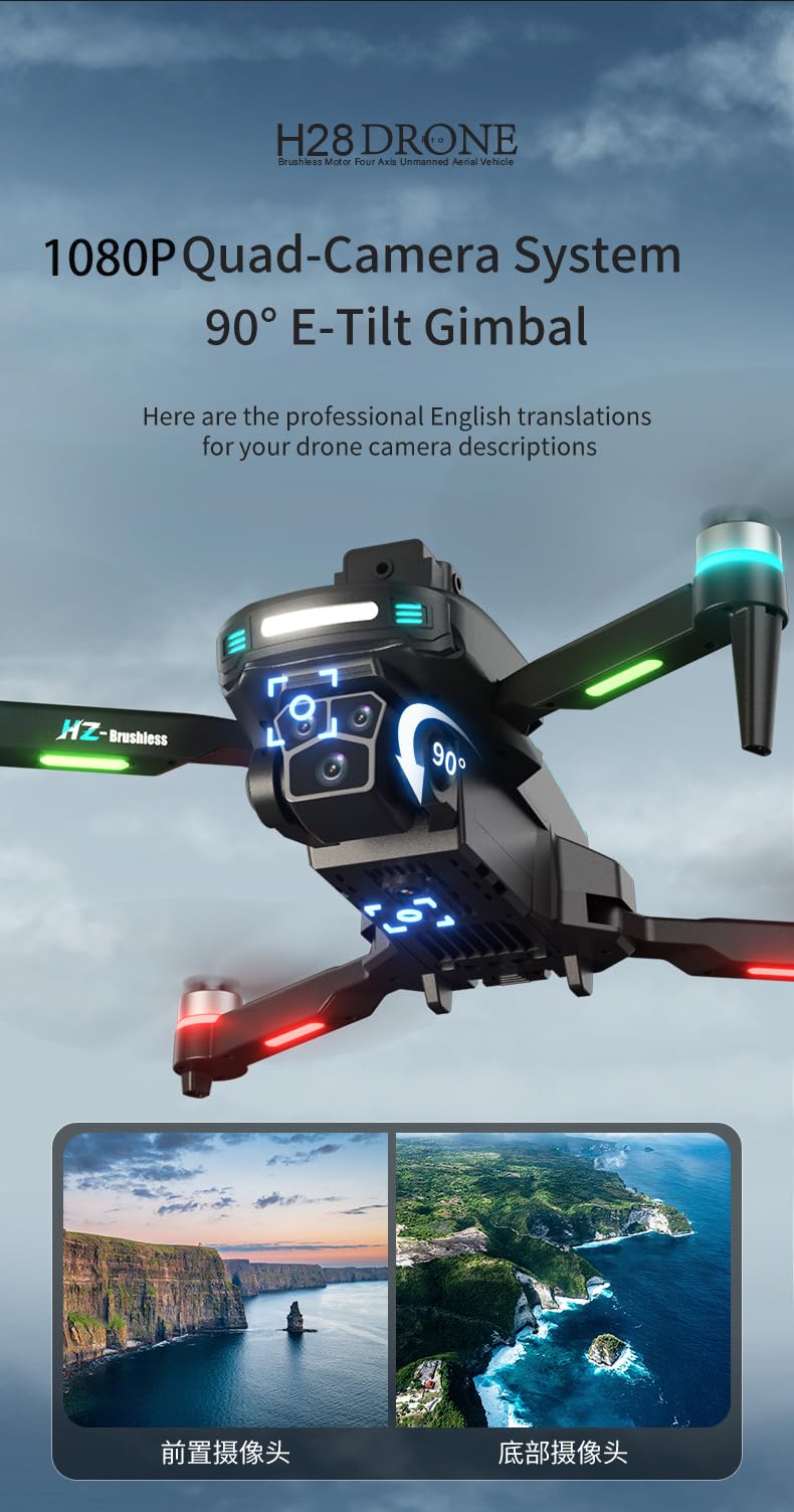 Foldable 1080P Camera Drone with 2 Batteries U46660