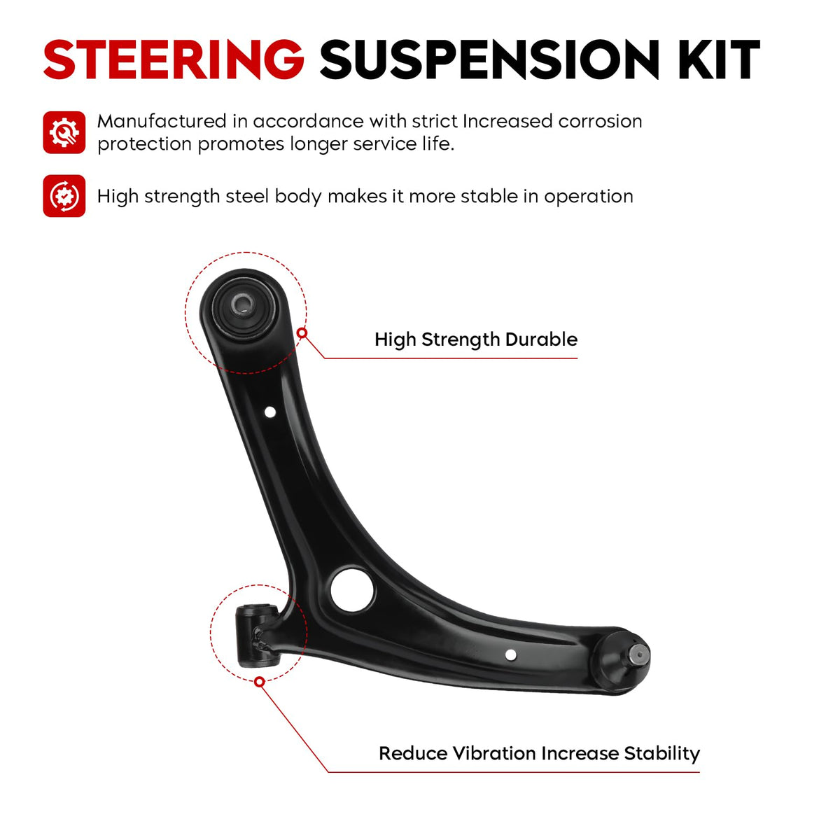 Front Lower Control Arm Suspension Kit with Ball Joint Tie Rods Y160