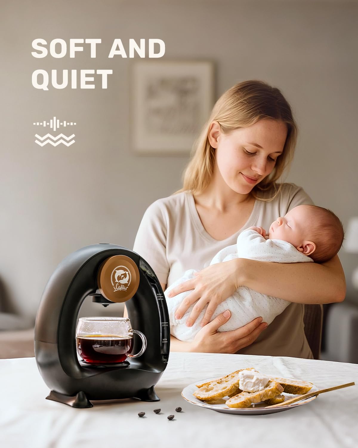 2-in-1 Mini Single Serve Coffee Maker F22465
