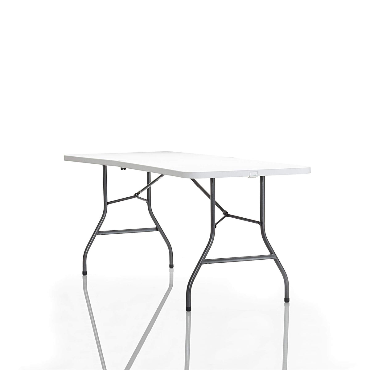 6ft White Blow Molded Folding Table U8435