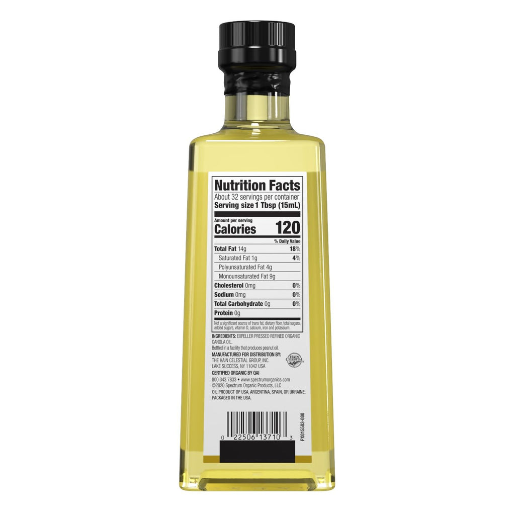 Organic Refined Canola Oil, 16 oz W812